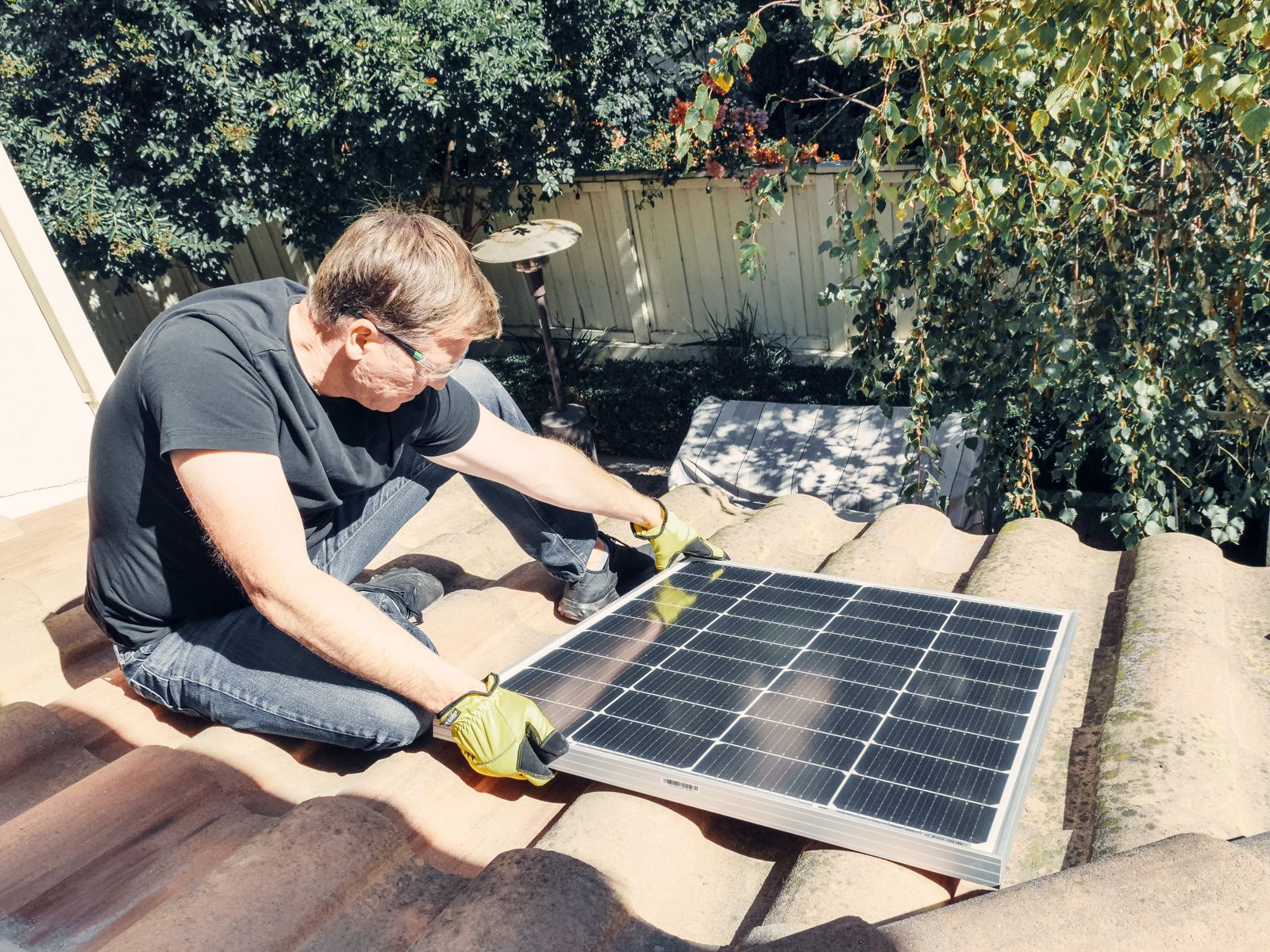 Solar auf Dachziegeln